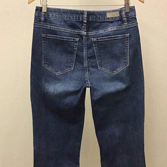 Miss Me 29 (7/8) High Rise Flare Women’s Jeans Frayed Fringe Hems Stretch - Picture 8 of 14